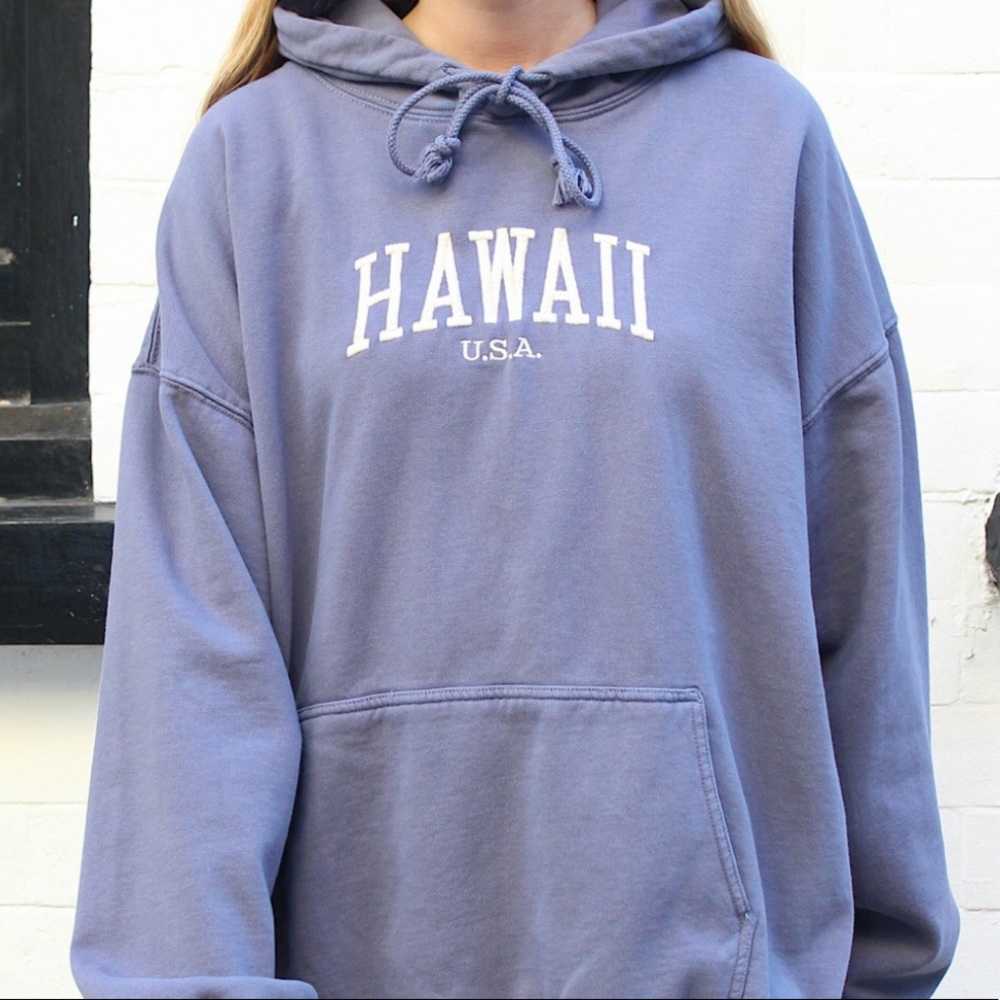 BRANDY MELVILLE CHRISTY BLUE HAWAII HOODIE